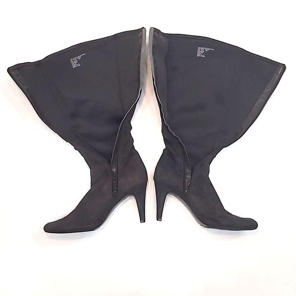 Velvet Heart Rosa Knee-High Boot Pointed Toe Stiletto Floral Accent Side Zipper - Picture 11 of 16